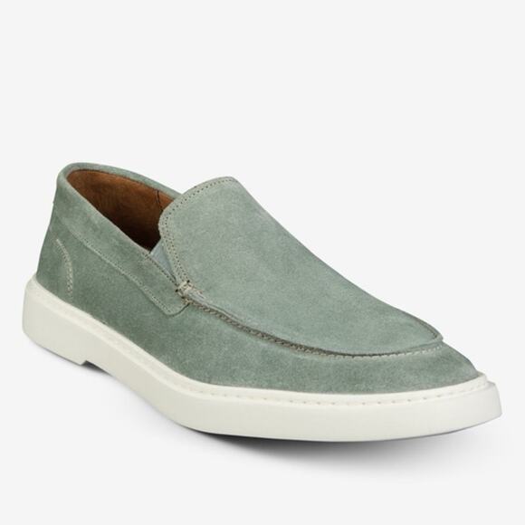 Allen Edmonds suede loafer sage green sz 9